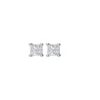 Square 4-Prong Stud Earrings - Image 2