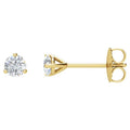Round 3-Prong Cocktail-Style Stud Earrings