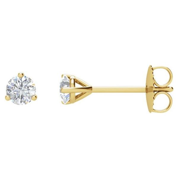Round 3-Prong Cocktail-Style Stud Earrings