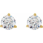 Round 3-Prong Cocktail-Style Stud Earrings - Image 2