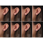 Round 3-Prong Cocktail-Style Stud Earrings - Image 3