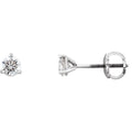 Round 3-Prong Cocktail-Style Stud Earrings