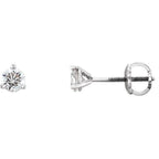 Round 3-Prong Cocktail-Style Stud Earrings