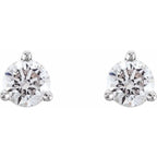 Round 3-Prong Cocktail-Style Stud Earrings - Image 2
