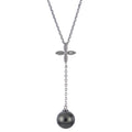 Sterling Silver Tahitian Pearl Necklace