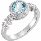 Accented Bezel-Set Ring