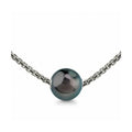 Sterling Silver Tahitian Pearl Solitaire Necklace