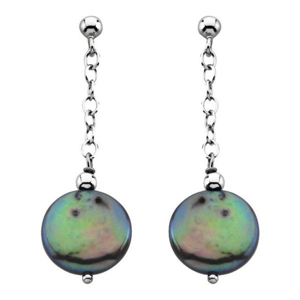 Coin Pearl Earrings - Image 2