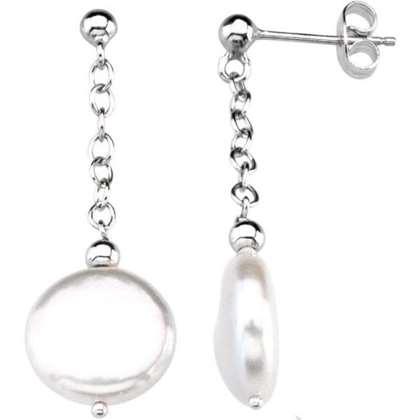Coin Pearl Earrings