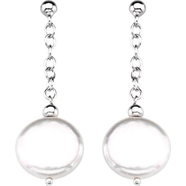 Coin Pearl Earrings - Image 2
