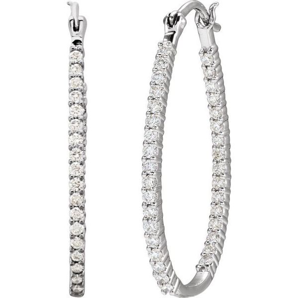 Inside-Outside U-Hoop Earrings - Image 2