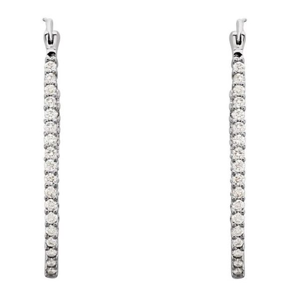 Inside-Outside U-Hoop Earrings - Image 3