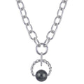 Sterling Silver Tahitian Pearl Necklace