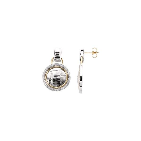 Accented Alligator Skin Earrings