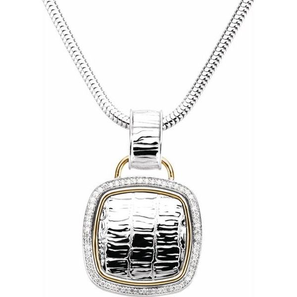 Accented Alligator Skin Necklace