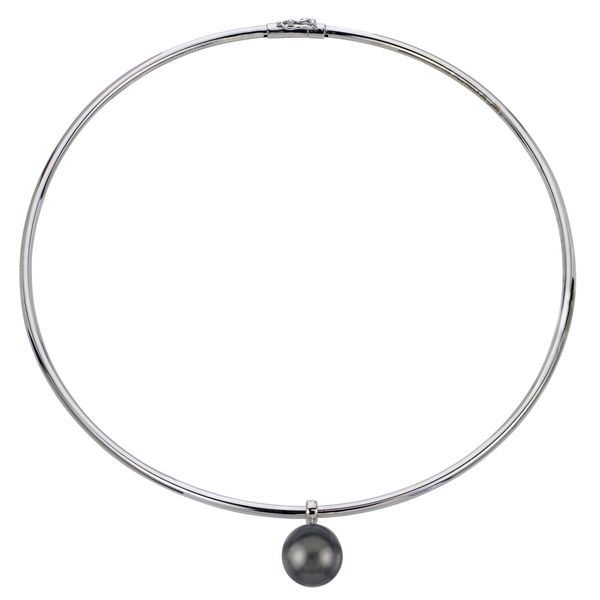 Sterling Silver Tahitian Pearl Necklace