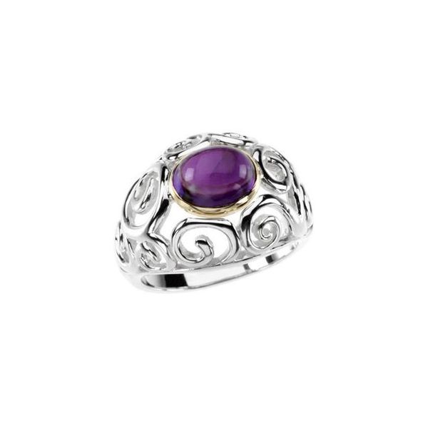 Solitaire Scroll Ring