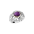 Solitaire Scroll Ring