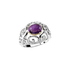Solitaire Scroll Ring