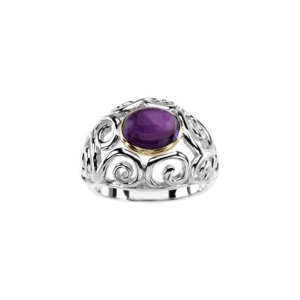 Solitaire Scroll Ring - Image 3