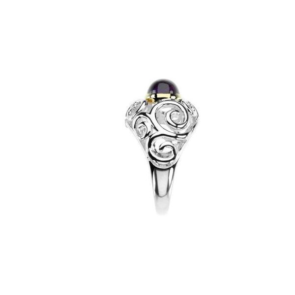 Solitaire Scroll Ring - Image 4