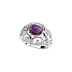 Solitaire Scroll Ring - Image 5