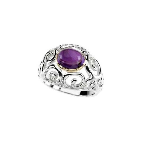 Solitaire Scroll Ring - Image 5