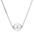 Sterling Silver Freshwater Pearl Solitaire Necklace