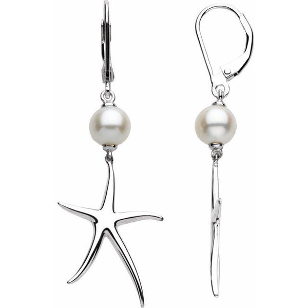 Starfish Pearl Earrings