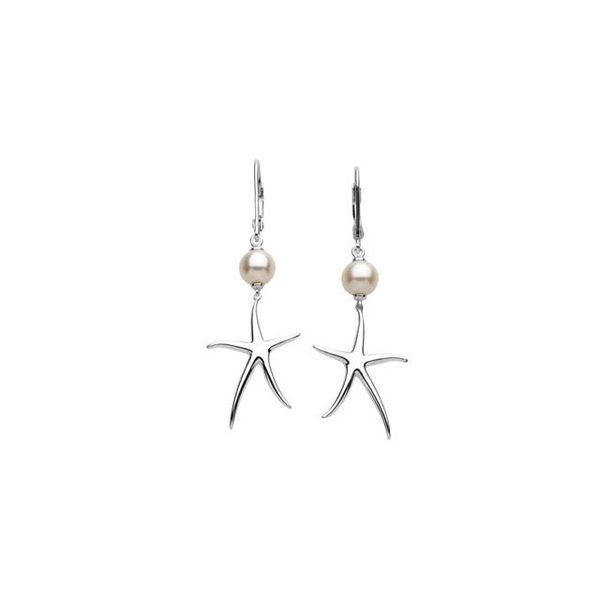 Starfish Pearl Earrings - Image 2