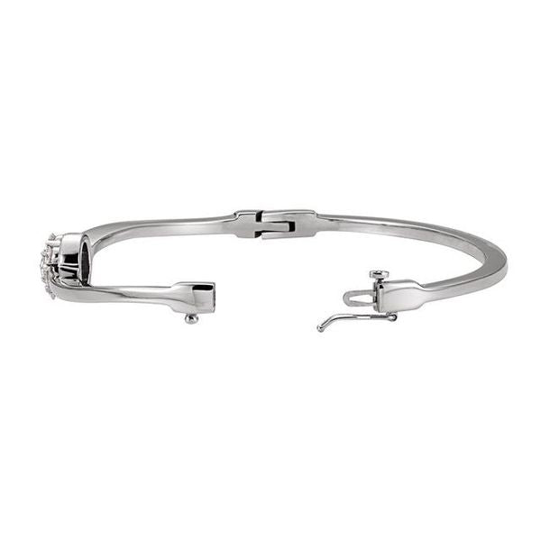Cluster Hinged Bangle Bracelet - Image 2