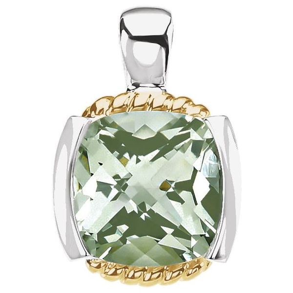Rope Half Bezel Solitaire Pendant