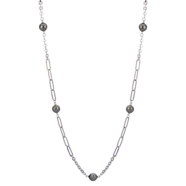 Sterling Silver Tahitian Pearl Necklace