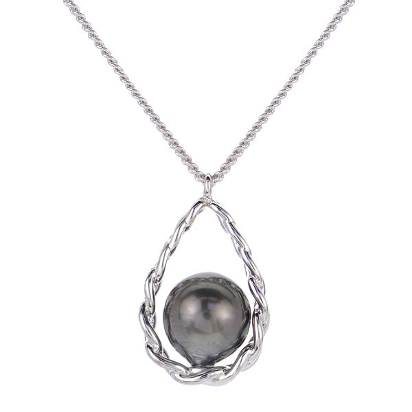 Sterling Silver Tahitian Pearl Necklace