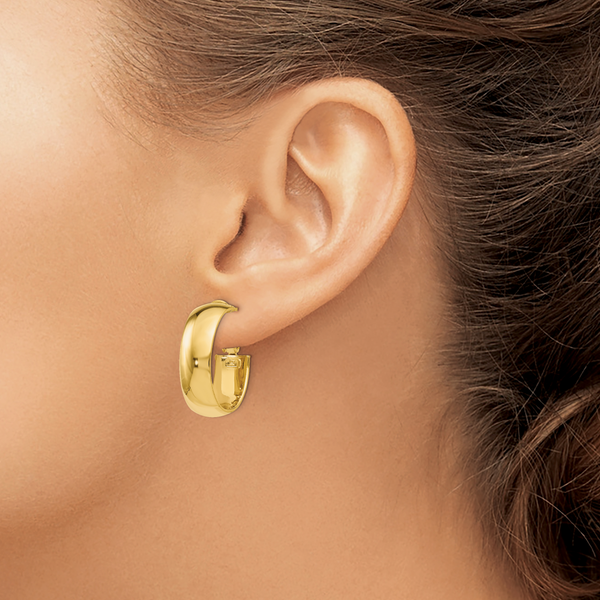 Leslie's 14K Polished Hoop Earrings - Image 3