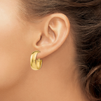 Leslie's 14K Polished Hoop Earrings - Image 3