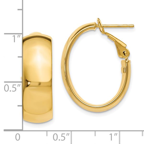 Leslie's 14K Polished Hoop Earrings - Image 4