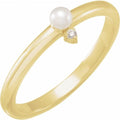 Accented Pearl Ring