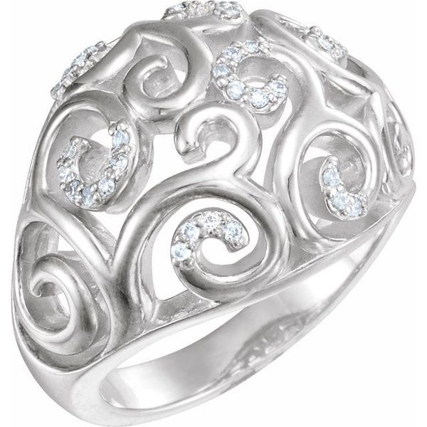 Accented Scroll Ring