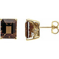 Emerald 4-Prong Scroll Setting® Stud Earrings