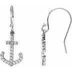Accented Anchor Earrings