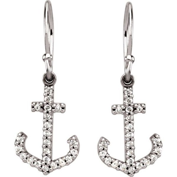 Accented Anchor Earrings - Image 2