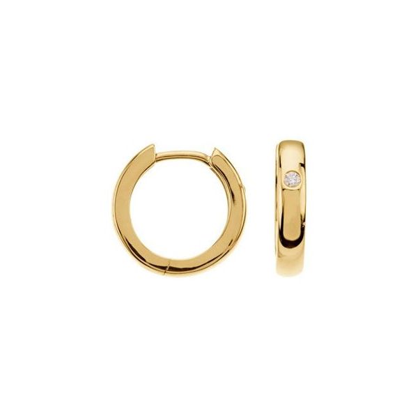 Accented Hinged Hoop Earrings