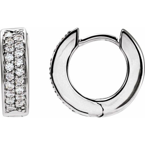Accented Hinged Hoop Earrings