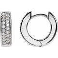 Accented Hinged Hoop Earrings