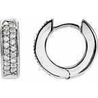 Accented Hinged Hoop Earrings