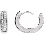 Accented Hinged Hoop Earrings - Image 3