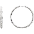 Pavé-Style Inside-Outside Hinged Hoop Earrings