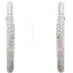 Pavé-Style Inside-Outside Hinged Hoop Earrings - Image 2