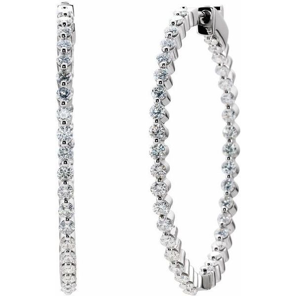 Inside-Outside Hinged Hoop Earrings - Image 2